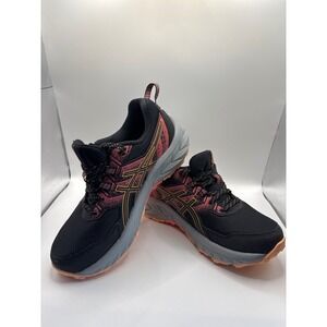 Asics Gel-Venture 9 Womens Trail Running Shoes Black Papaya 1012B313 Size 6.5